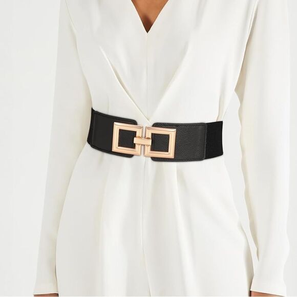 Wide Fashion Belt Elastic Band - Picture 4 of 5